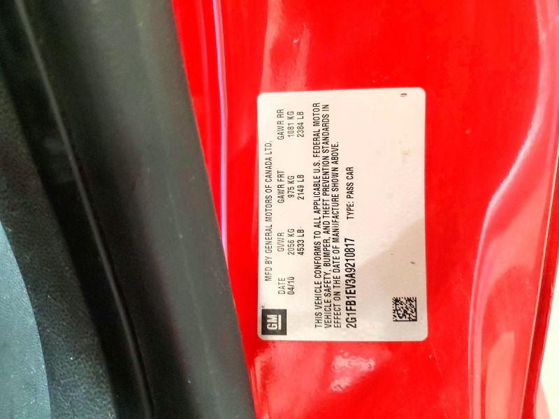 48508916 :رقم المزاد ، 2G1FB1EV3A9210817 vin ، 2010 Chevrolet Camaro مزاد بيع