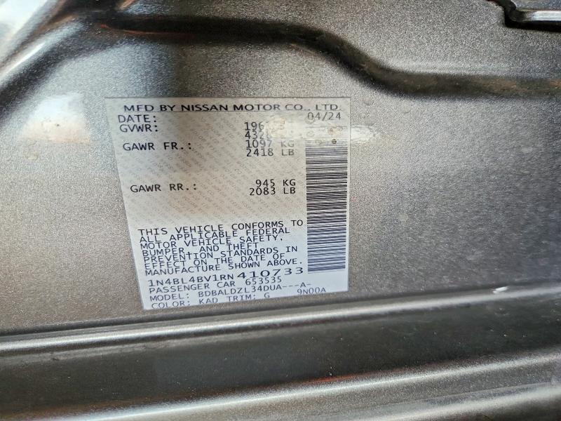 Aukcja sprzedaży 2024 Nissan Altima, vin: 1N4BL4BV1RN410733, numer aukcji: 52036276