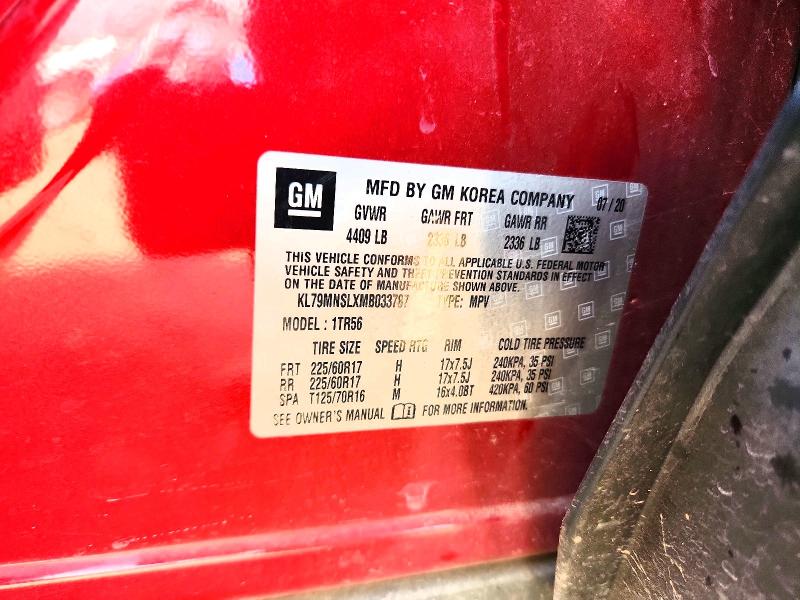 Продаж на аукціоні авто 2021 Chevrolet Trailblazer, vin: KL79MNSLXMB033787, номер лоту: 50184126