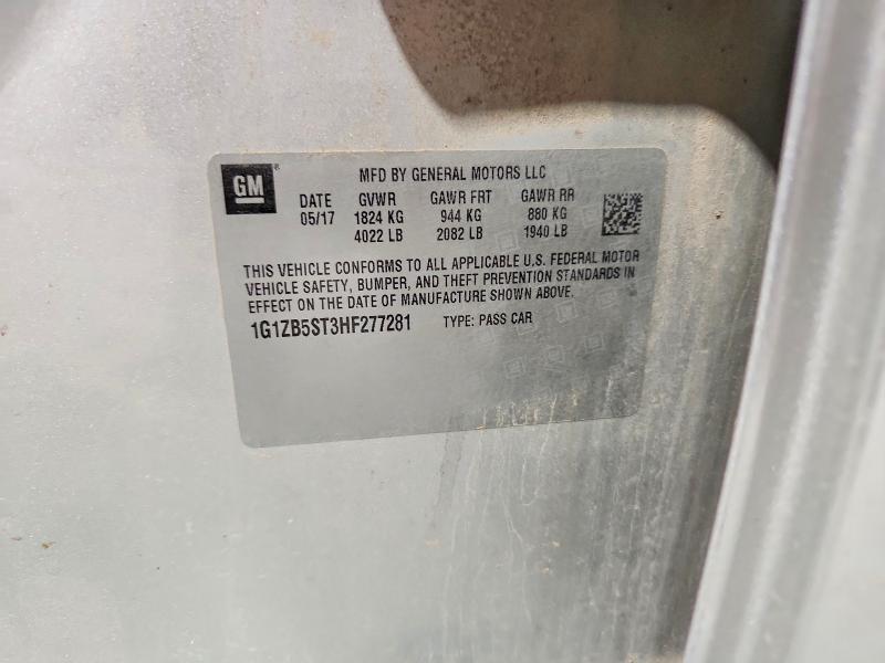Aukcja sprzedaży 2017 Chevrolet Malibu, vin: 1G1ZB5ST3HF277281, numer aukcji: 51628756
