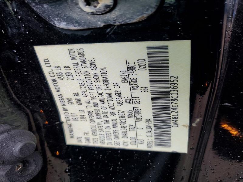 Aukcja sprzedaży 2008 Nissan Altima, vin: 1N4BL24E78C136952, numer aukcji: 51780486