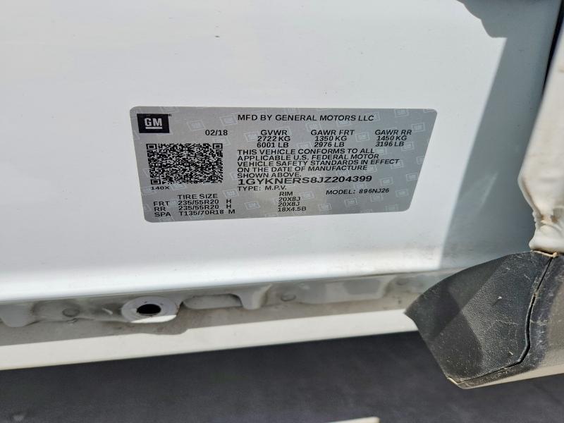 49817766 :رقم المزاد ، 1GYKNERS8JZ204399 vin ، 2018 Cadillac Xt5 مزاد بيع