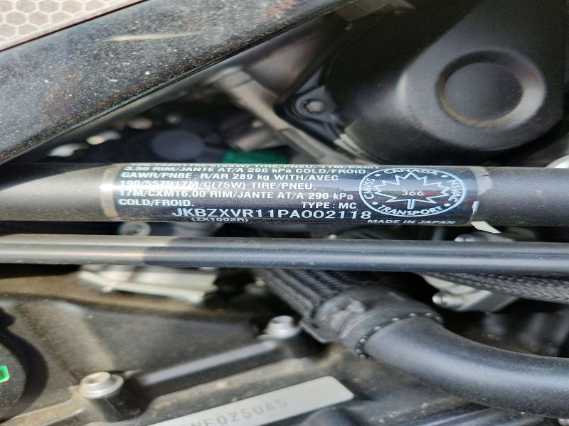 51005806 :رقم المزاد ، JKBZXVR11PA002118 vin ، 2023 Kawasaki Zx1002 مزاد بيع