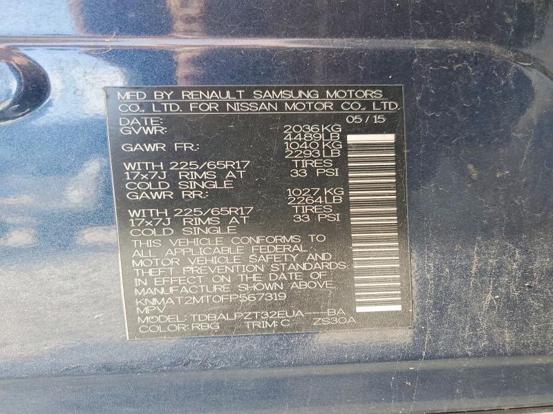 Aukcja sprzedaży 2015 Nissan Rogue, vin: KNMAT2MT0FP567319, numer aukcji: 49288076