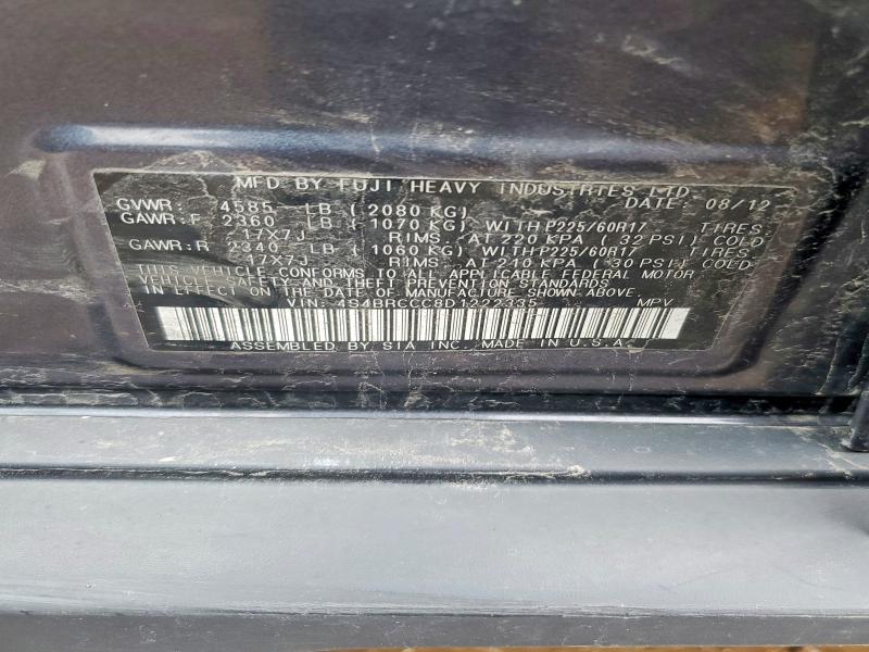 2013 Subaru Outback მანქანა იყიდება აუქციონზე, vin: 4S4BRCCC8D1222335, აუქციონის ნომერი: 48872866