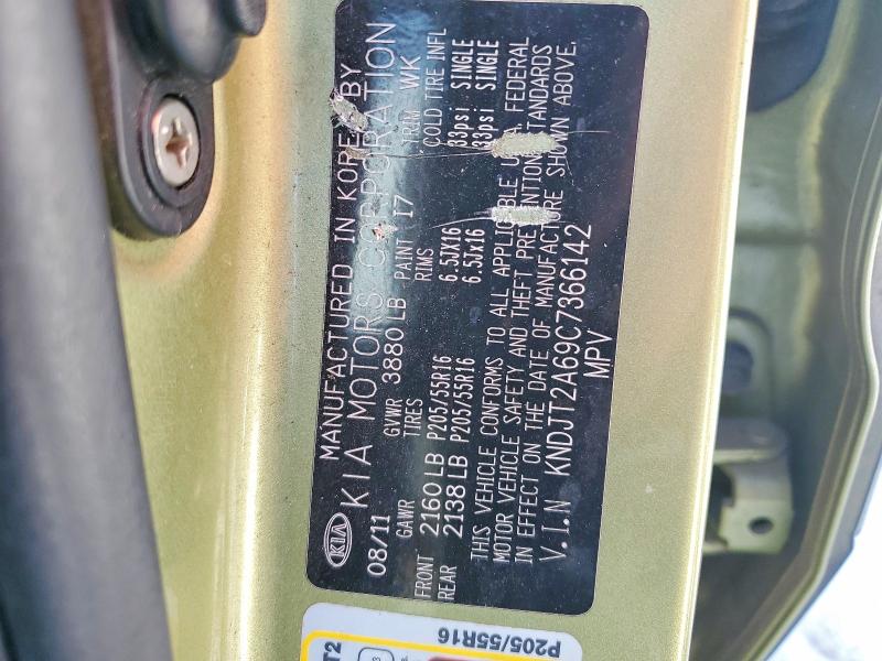 50610056 :رقم المزاد ، KNDJT2A69C7366142 vin ، 2012 Kia Soul مزاد بيع