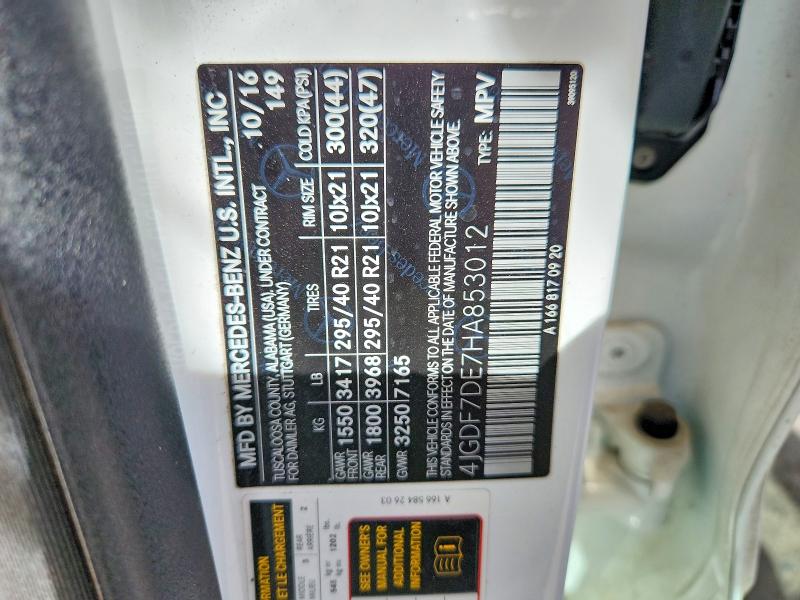 Продажа на аукционе авто 2017 Mercedes-benz Gls, vin: 4JGDF7DE7HA853012, номер лота: 51017196