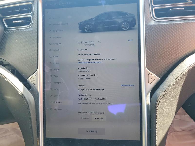Продаж на аукціоні авто 2016 Tesla Model X, vin: 5YJXCBE2XGF022899, номер лоту: 77807475