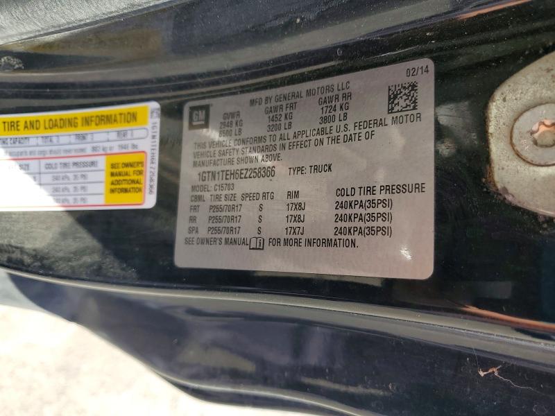 Auction sale of the 2014 Gmc Sierra, vin: 1GTN1TEH6EZ258366, lot number: 51627776
