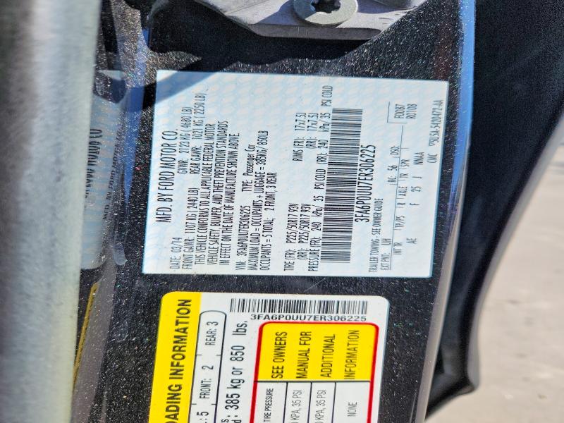 Продаж на аукціоні авто 2014 Ford Fusion, vin: 3FA6P0UU7ER306225, номер лоту: 49925026