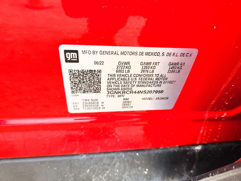 Продаж на аукціоні авто 2022 Chevrolet Blazer, vin: 3GNKBCR44NS207959, номер лоту: 49143776