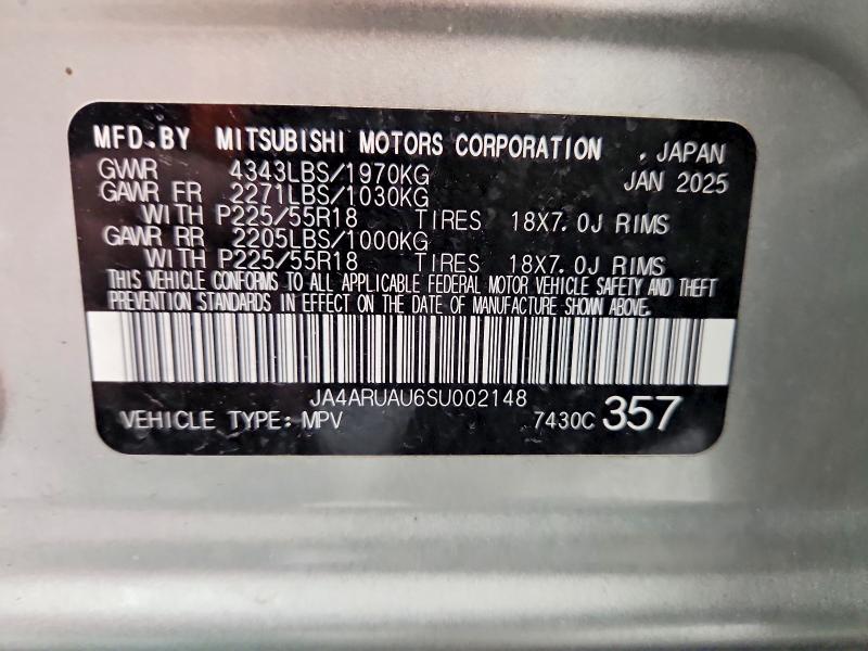 Продаж на аукціоні авто 2025 Mitsubishi Outlander Sport, vin: JA4ARUAU6SU002148, номер лоту: 48524356