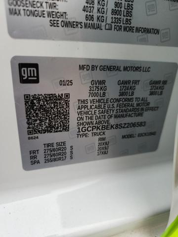 51243636 :رقم المزاد ، 1GCPKBEK8SZ206583 vin ، 2025 Chevrolet Silverado مزاد بيع