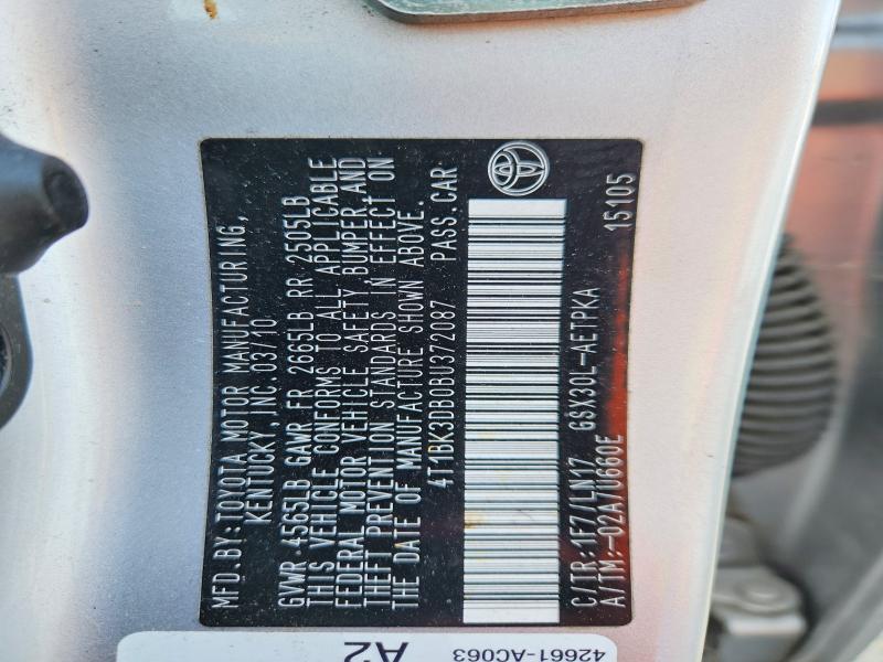 Aukcja sprzedaży 2011 Toyota Avalon, vin: 4T1BK3DB0BU372087, numer aukcji: 48239816