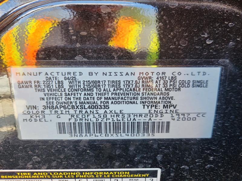 51000786 :رقم المزاد ، 3N8AP6CBXSL400335 vin ، 2025 Nissan Kicks مزاد بيع