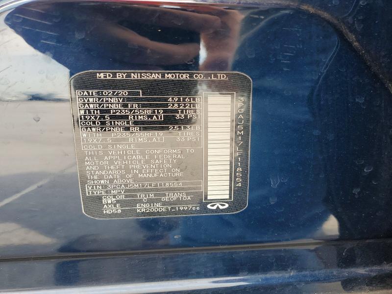 Продажа на аукционе авто 2020 Infiniti Qx50, vin: 3PCAJ5M17LF118554, номер лота: 50732936