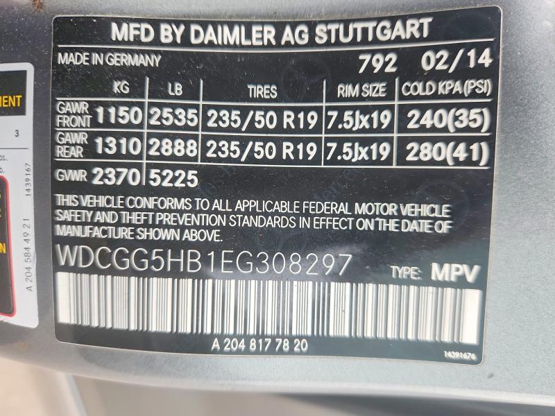 Продажа на аукционе авто 2014 Mercedes Benz Glk, vin: WDCGG5HB1EG308297, номер лота: 51788896