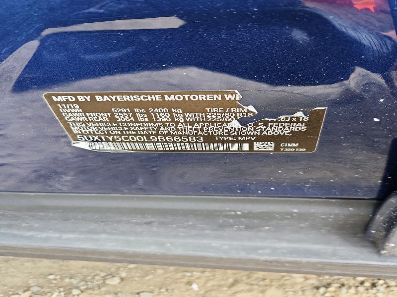 Aukcja sprzedaży 2020 Bmw X3, vin: 5UXTY5C00L9B66583, numer aukcji: 50402536