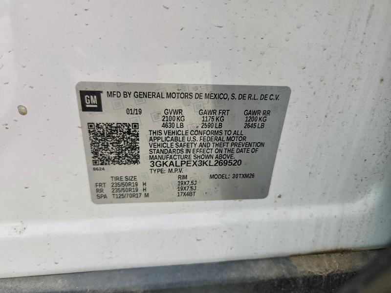 Aukcja sprzedaży 2019 Gmc Terrain, vin: 3GKALPEX3KL269520, numer aukcji: 49937166