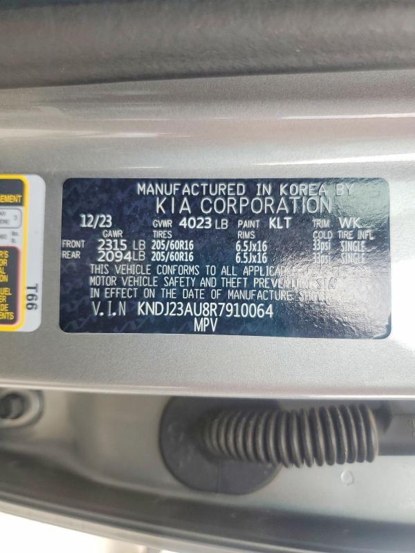 49666466 :رقم المزاد ، KNDJ23AU8R7910064 vin ، 2024 Kia Soul مزاد بيع