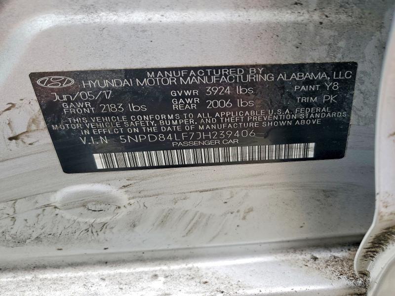 Aukcja sprzedaży 2018 Hyundai Elantra, vin: 5NPD84LF7JH239406, numer aukcji: 51598866