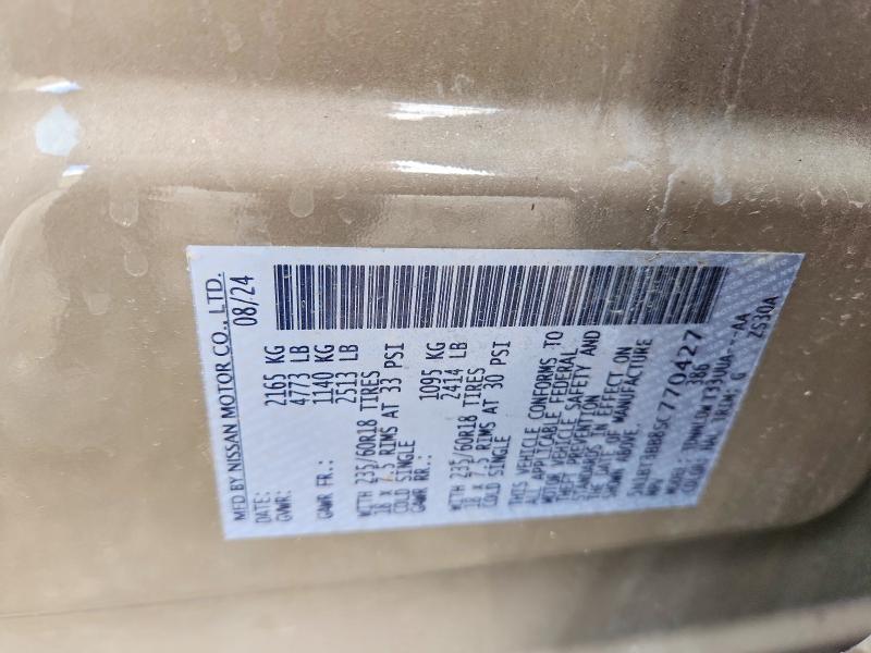 49078906 :رقم المزاد ، 5N1BT3BB8SC770427 vin ، 2025 Nissan Rogue مزاد بيع