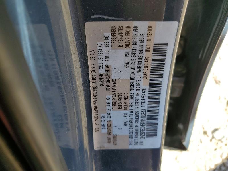 Продаж на аукціоні авто 2024 Mazda 3, vin: 3MZBPBCM5RM416289, номер лоту: 49775586