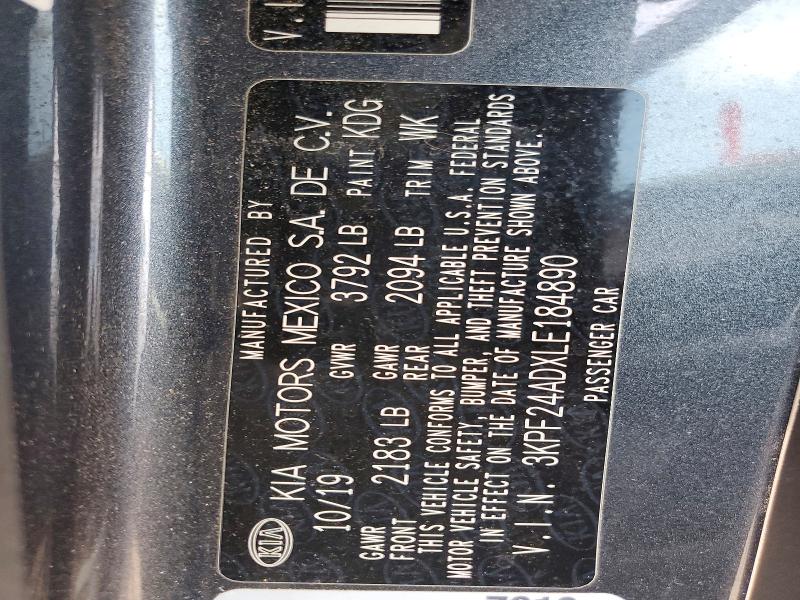 Aukcja sprzedaży 2020 Kia Forte, vin: 3KPF24ADXLE184890, numer aukcji: 50155736