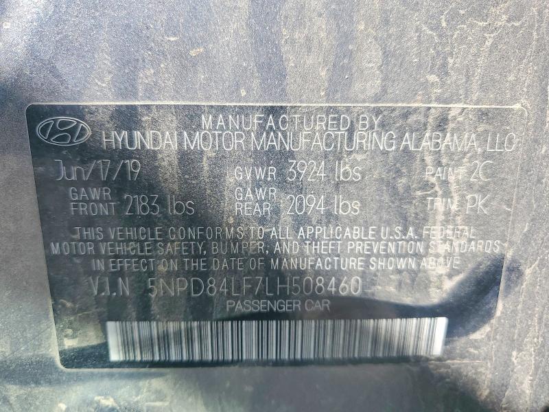 Продаж на аукціоні авто 2020 Hyundai Elantra, vin: 5NPD84LF7LH508460, номер лоту: 48691296