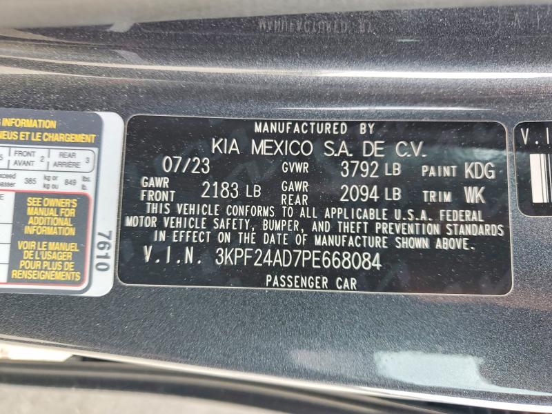 Продаж на аукціоні авто 2023 Kia Forte, vin: 3KPF24AD7PE668084, номер лоту: 49242996