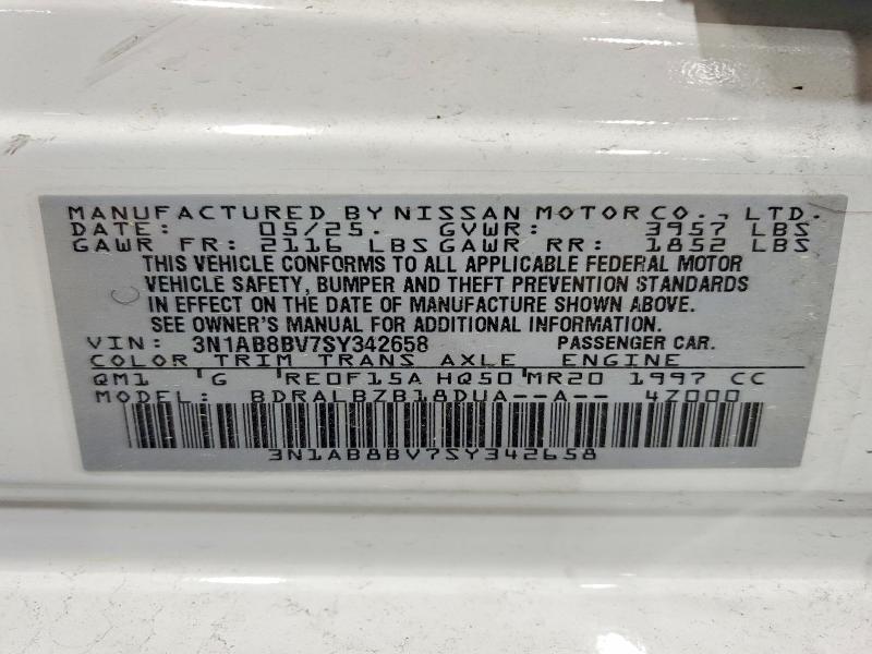 Продаж на аукціоні авто 2025 Nissan Sentra, vin: 3N1AB8BV7SY342658, номер лоту: 49782636