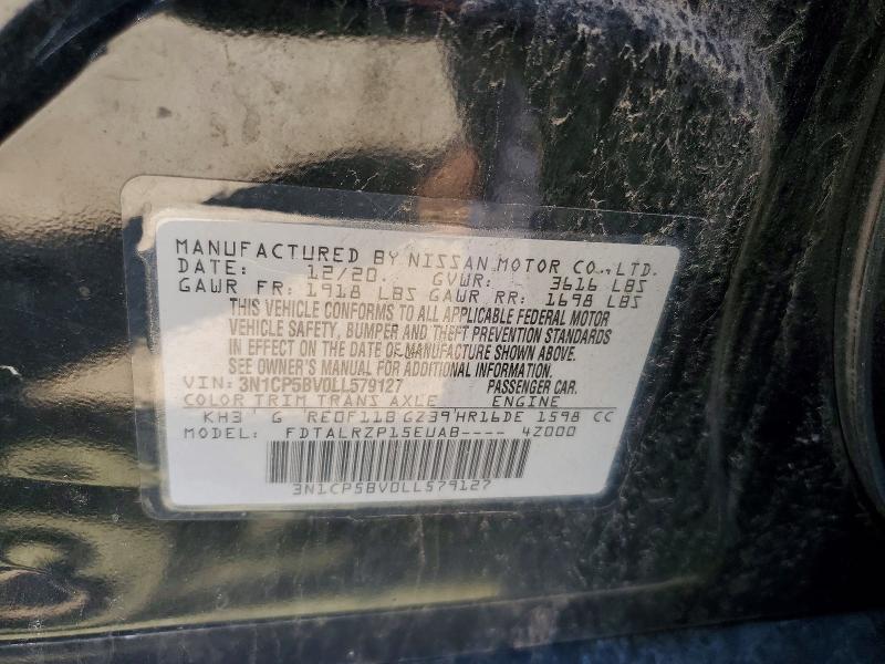 Продажа на аукционе авто 2020 Nissan Kicks, vin: 3N1CP5BV0LL579127, номер лота: 50448206