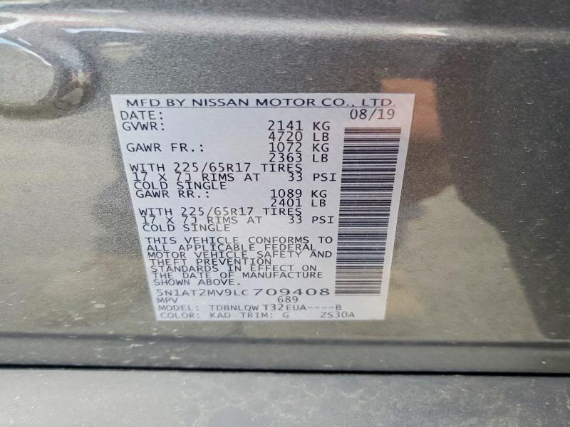 Продаж на аукціоні авто 2020 Nissan Rogue, vin: 5N1AT2MV9LC709408, номер лоту: 51825796