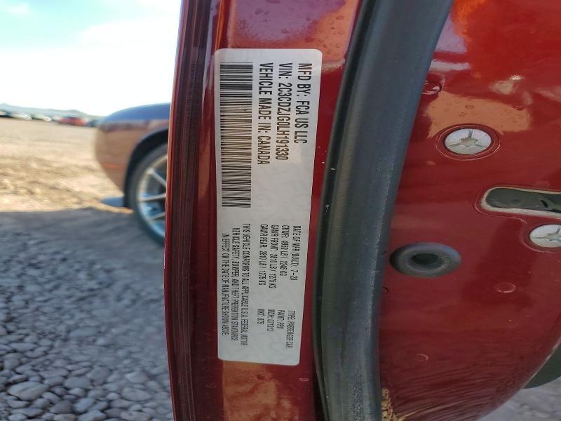50623636 :رقم المزاد ، 2C3CDZJG0LH191330 vin ، 2020 Dodge Challenger مزاد بيع