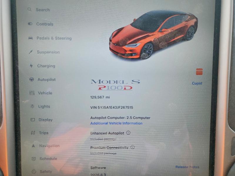 Продажа на аукционе авто 2018 Tesla Model S, vin: 5YJSA1E43JF267515, номер лота: 48277146