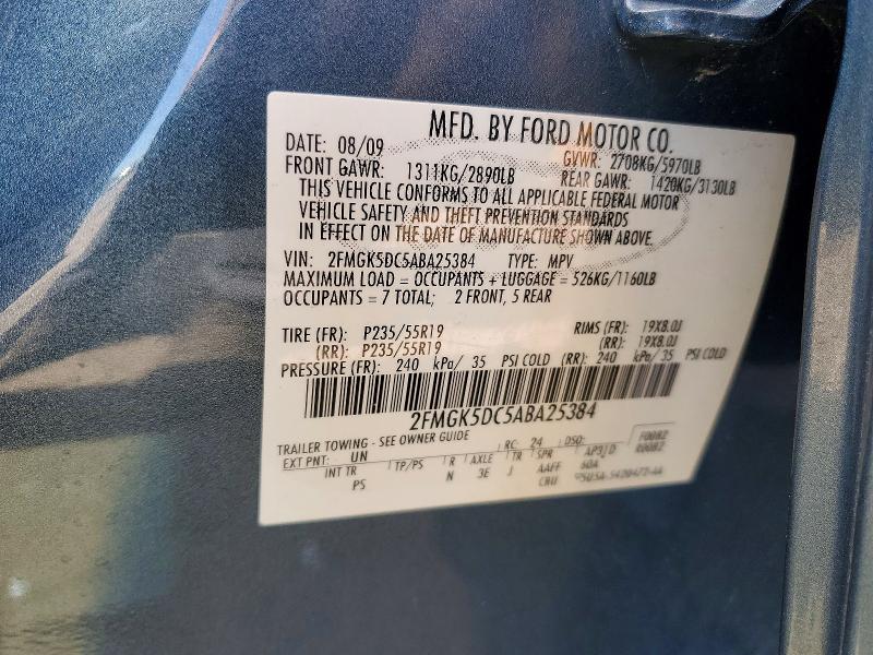 Aukcja sprzedaży 2010 Ford Flex, vin: 2FMGK5DC5ABA25384, numer aukcji: 50412286
