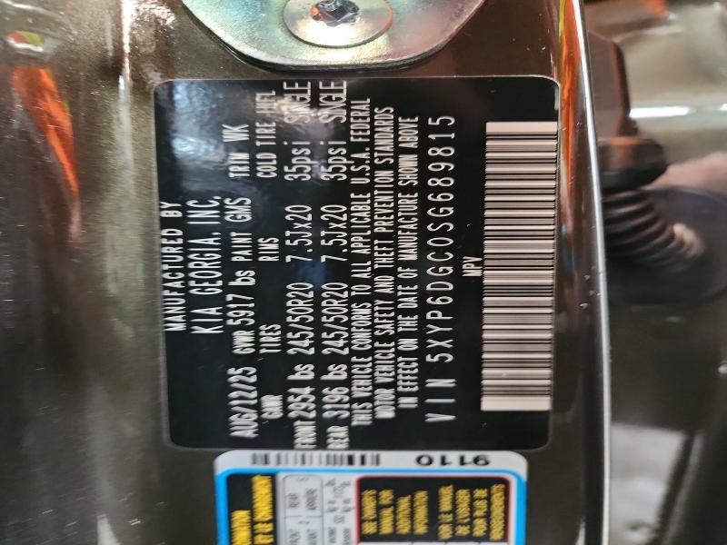 48967306 :رقم المزاد ، 5XYP6DGC0SG689815 vin ، 2025 Kia Telluride مزاد بيع