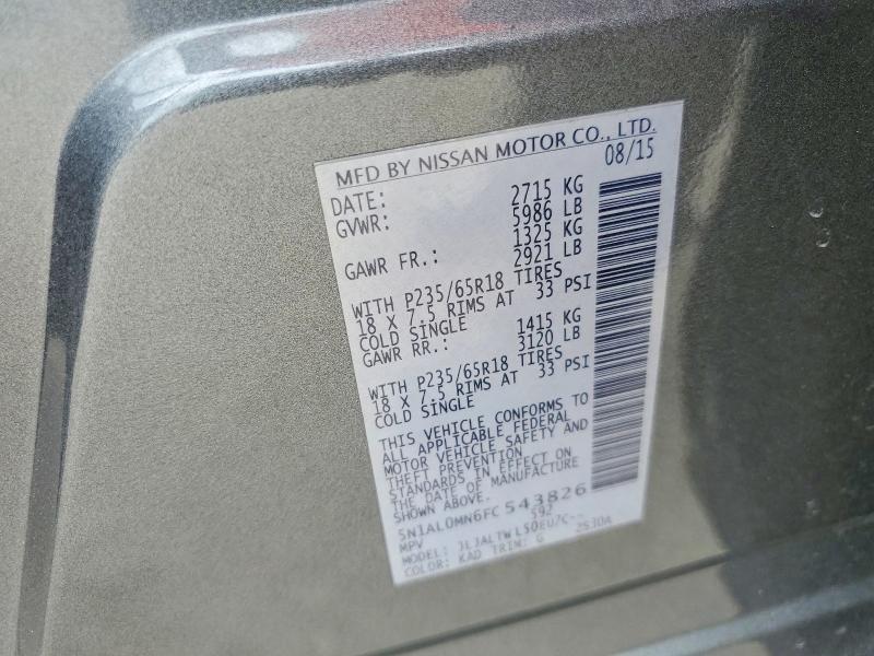 Продаж на аукціоні авто 2015 Infiniti Qx60, vin: 5N1AL0MN6FC543826, номер лоту: 49719206