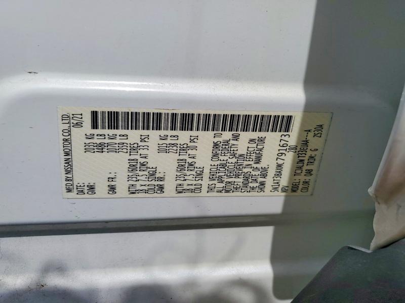 51350376 :رقم المزاد ، 5N1AT3BAXMC791673 vin ، 2021 Nissan Rogue مزاد بيع