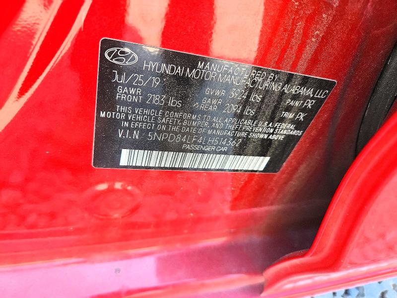 2020 Hyundai Elantra მანქანა იყიდება აუქციონზე, vin: 5NPD84LF4LH514362, აუქციონის ნომერი: 51151596