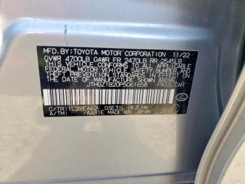 Aukcja sprzedaży 2023 Lexus Is 350, vin: JTHGZ1B20P5061658, numer aukcji: 51310776