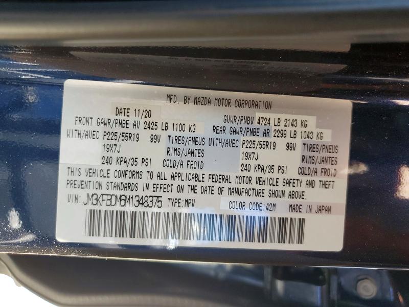 Aukcja sprzedaży 2021 Mazda Cx-5, vin: JM3KFBDM6M1348375, numer aukcji: 47652346