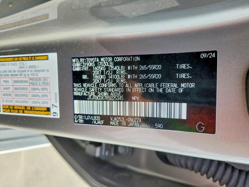 Aukcja sprzedaży 2024 Lexus Gx 550, vin: JTJTBCDX7R5025345, numer aukcji: 51001326