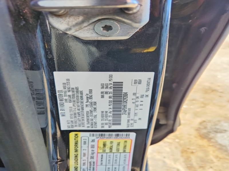49545796 :رقم المزاد ، 3FA6P0HR1DR292004 vin ، 2013 Ford Fusion Se Fwd مزاد بيع
