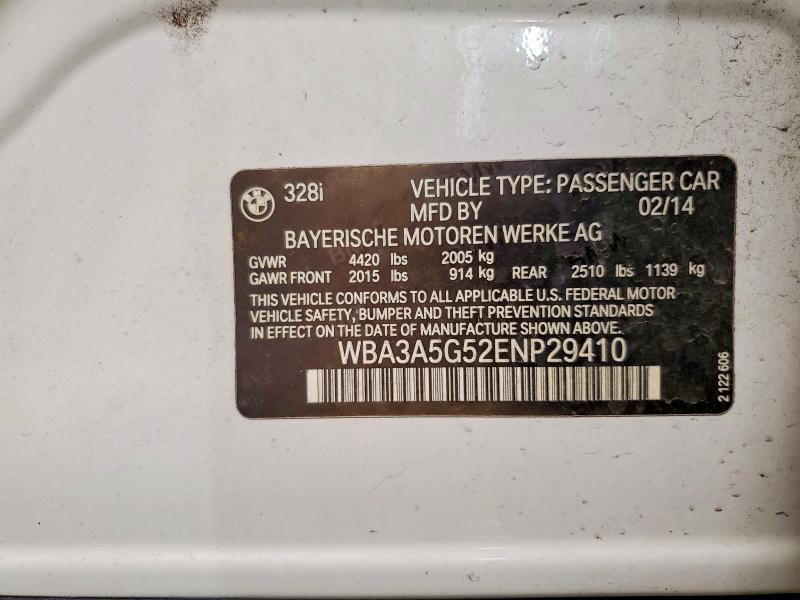 Aukcja sprzedaży 2014 Bmw 328, vin: WBA3A5G52ENP29410, numer aukcji: 49566786