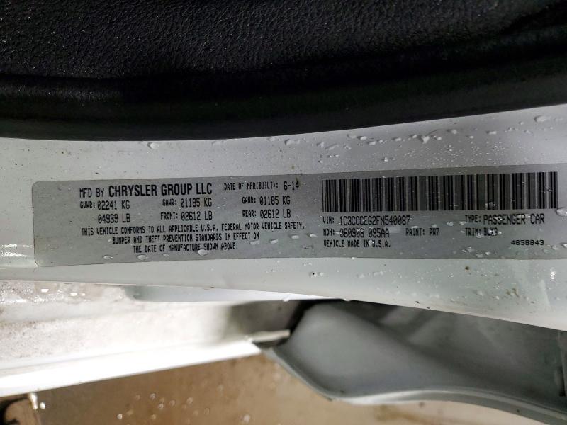 48484266 :رقم المزاد ، 1C3CCCEG2FN540087 vin ، 2015 Chrysler 200 مزاد بيع