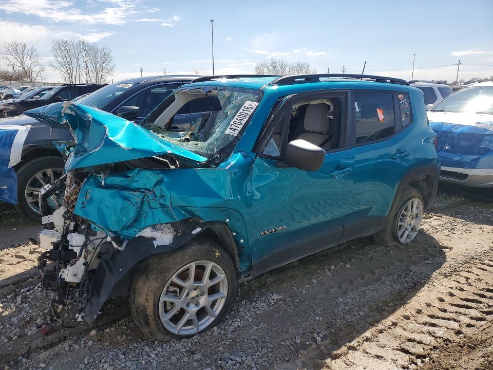 47040016 :رقم المزاد ، ZACNJDB10NPN72233 vin ، 2022 Jeep Renegade مزاد بيع