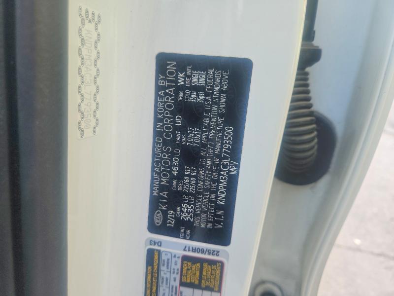50337026 :رقم المزاد ، KNDPM3AC3L7793500 vin ، 2020 Kia Sportage مزاد بيع