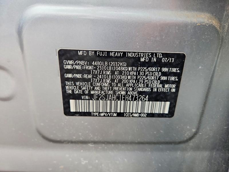 Продаж на аукціоні авто 2014 Subaru Forester, vin: JF2SJAHC1EH473264, номер лоту: 49820046