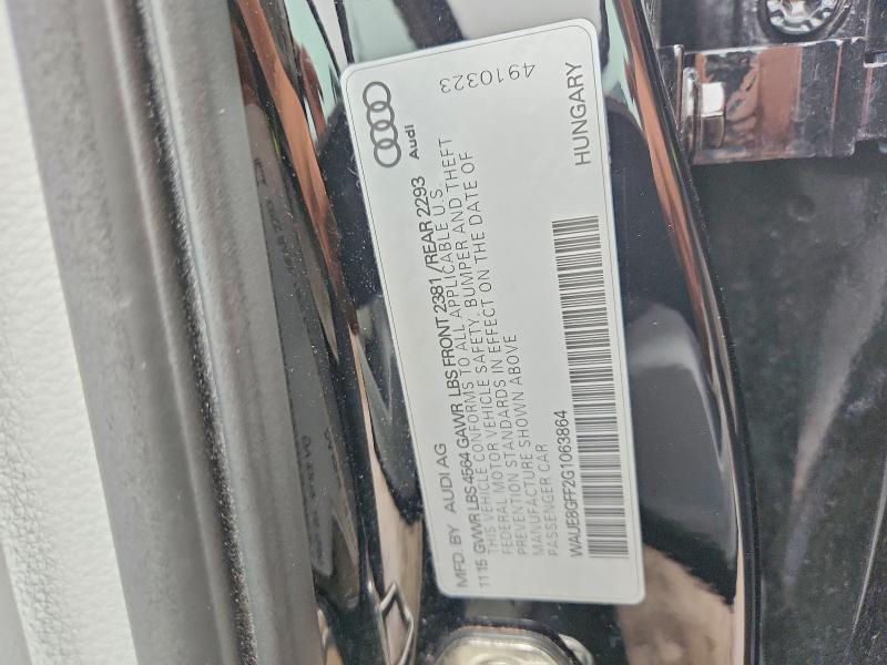 Продаж на аукціоні авто 2016 Audi A3, vin: WAUE8GFF2G1063864, номер лоту: 49626326